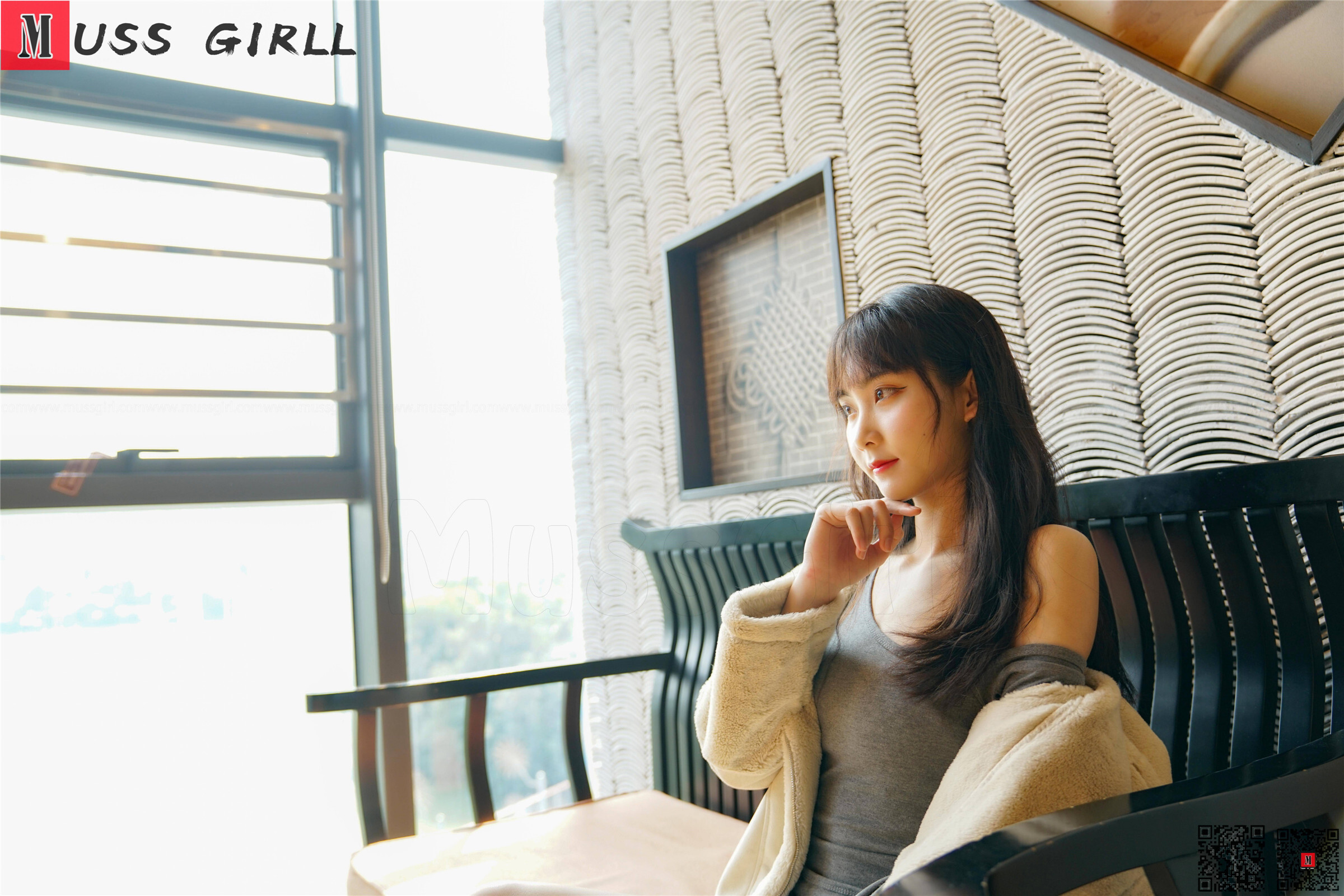 MussGirl慕丝女郎  NO.156 灰色包臀裙